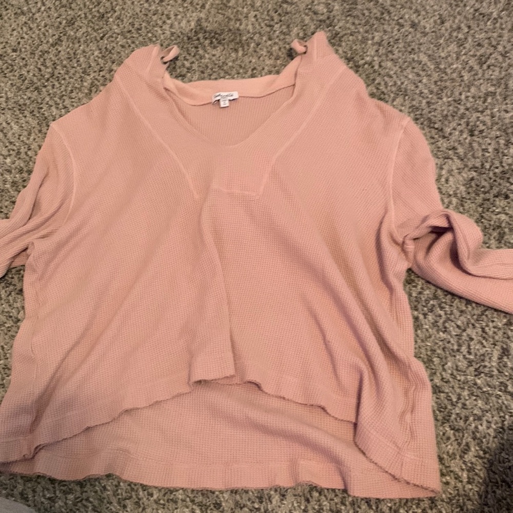 Splendid waffle knit sweatshirt